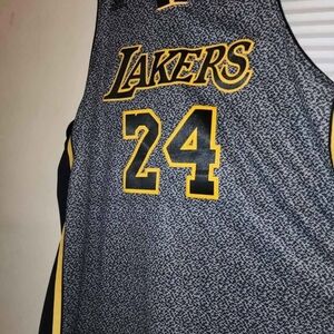 Lakers Gray and Yellow Basketball Jersey